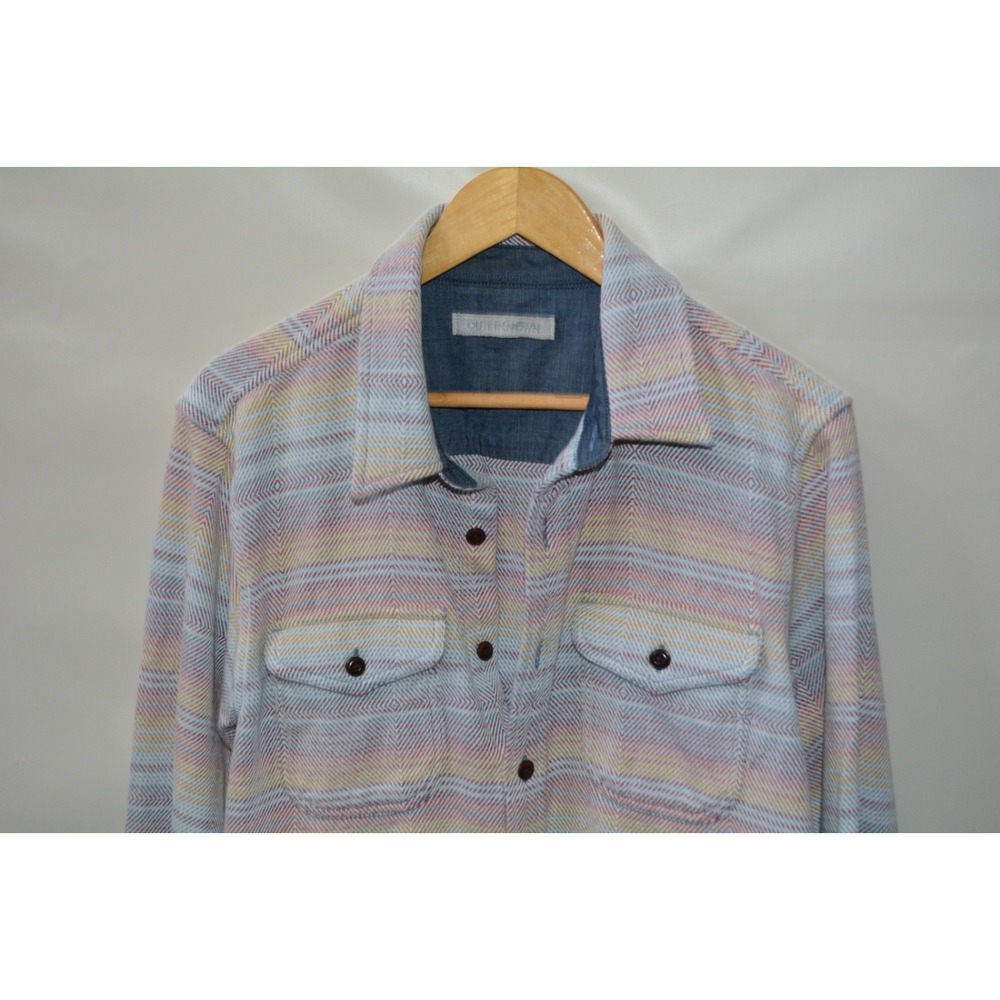 Outerknown Blanket Shirt Men's M – Sunrise Mojave Stripe – Long Sleeve Button Up - Picture 2 of 6